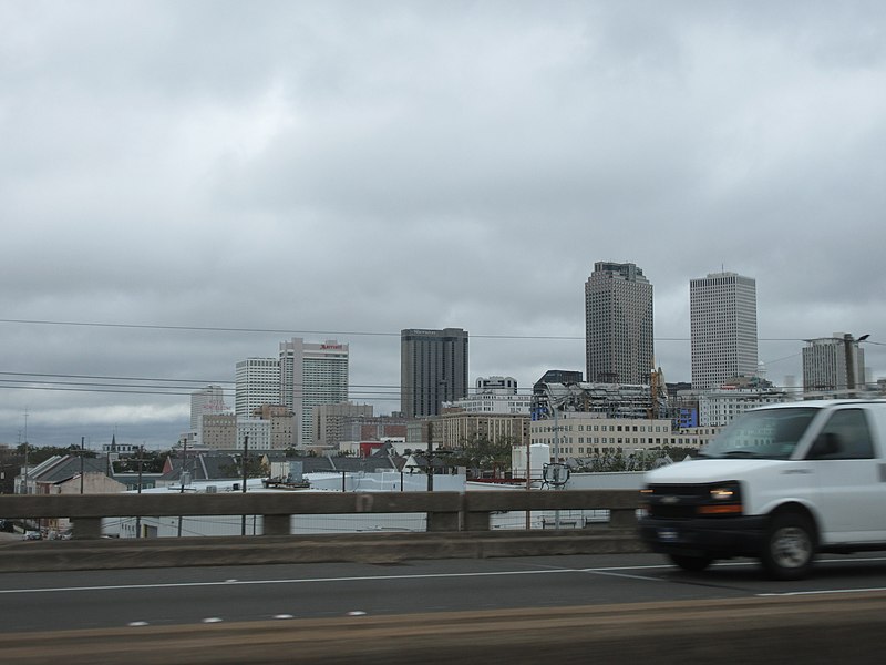 File:New Orleans Monday Commute snapshots 23rd December 2019 - CBD from I-10.jpg