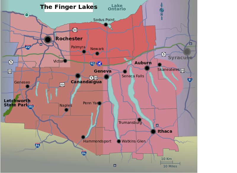 File:New York - Finger Lakes region map with road shields.svg