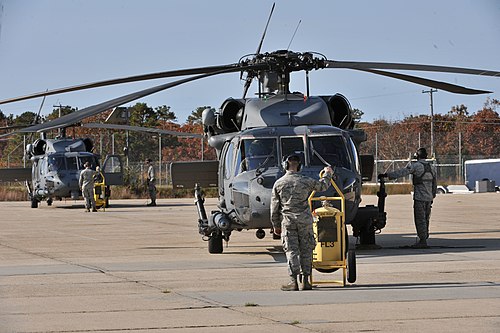 HH-60G Pave Hawks of the 106th Rescue Wing at Francis S. Gabreski Air National Guard Base.