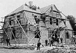 Old station building under construction, 1900-1901