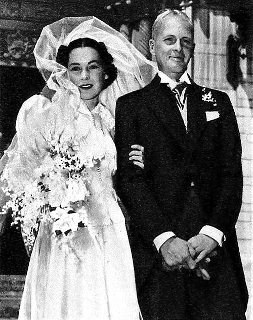 Wedding of John Farrow and Maureen O'Sullivan in 1936