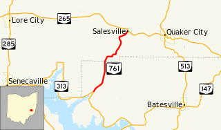 Ohio State Route 761 highway in Ohio
