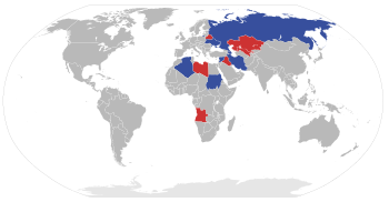 Su-24 operators as of 2015 (Blue). Former operators (Red) Operators of the Su-24.svg
