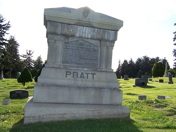 Grave marker of Orson Pratt.