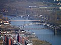 Hinter der Deutschherrnbrücke, vom MainTower aus, März 2013