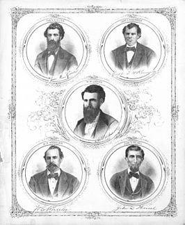 William W. Jarvis is depicted in the center of this drawing from the Illustrated Encyclopedia & Atlas Map of Madison County, Ill. (1873), p. 104a. Page 104a copy.jpg