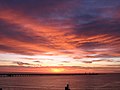 Zonsopgang op de haven van Alti Fondali in Manfredonia