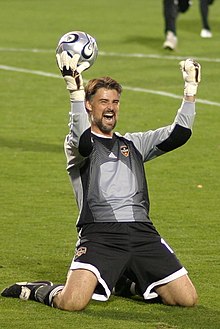 Pat Onstad became the first, and to date only, Canadian goalkeeper to win the award. PatOnstad 2006 MLS Cup.jpg