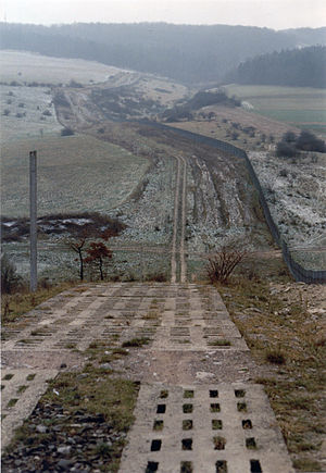 The abandoned border in Thuringia, December 1990
