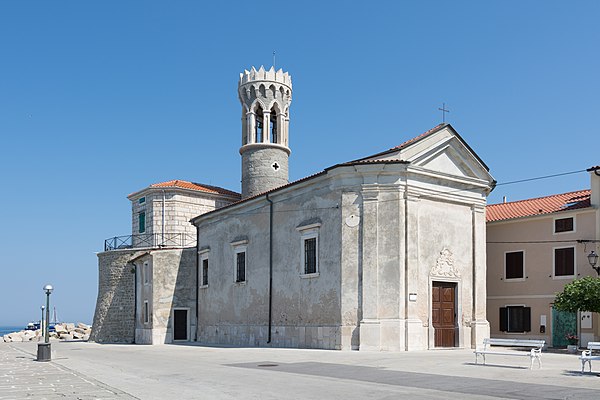 Image: Piran Marije Zdravja sv Klementa lighthouse