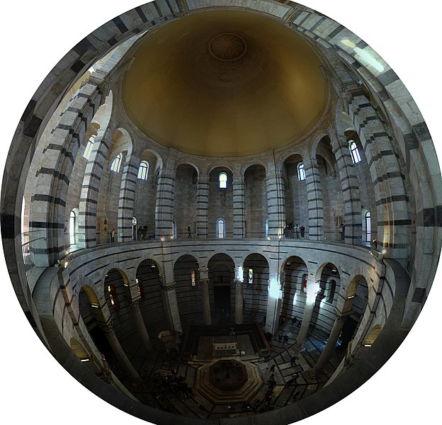 File:Pisa Baptistery interior fisheye view 01.jpg