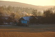 Čeština: Pohled na obec od severu, Rozsíčka, okres Blansko