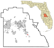 Polk County Florida Sisällytetyt ja rekisteröimättömät alueet Highland Park Highlighted.svg