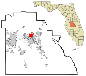 Polk County Florida Incorporated e Aree non incorporate Lake Alfred Highlighted.svg