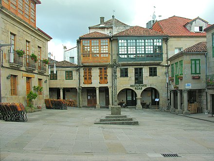 Praza da Leña, the old firewood marketplace, in the old town