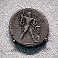 Poseidonia - 410-350 BC - silver stater - Poseidon hurling trident - Berlin MK AM