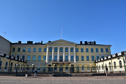The Presidential Palace, the official residence of the president of Finland.
