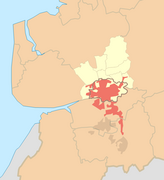 Preston (sub-division of Preston Urban Area) locator map