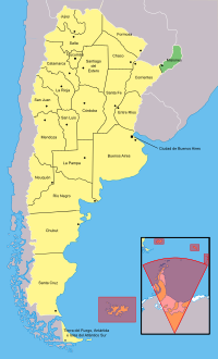 محل ایالت میسیونز در نقشهٔ آرژانتین