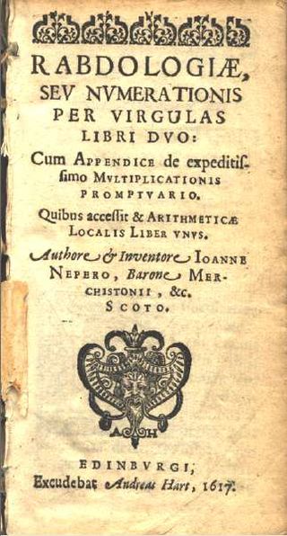 <span class="mw-page-title-main">Rabdology</span> The first of three devices to aid arithmetic calculation, described by John Napier