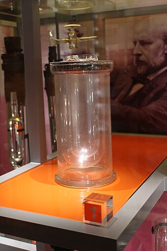 Dewar's vacuum flask in the museum of the Royal Institution