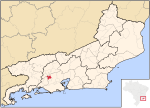 Location of Japeri in the state of Rio de Janeiro