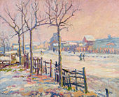 1905, Paysage d'hiver (Le chemin, neige), huile sur toile, 60 × 73 cm, collection privée