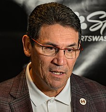 Ron Rivera, hired in 2020, is the team's 30th and current head coach Ron Rivera 2022 (cropped).jpg