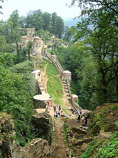 Rudkhan Castle Medieval fortress in Iran