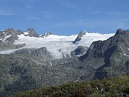 Il ghiacciaio del Rutor e la Testa del Rutor