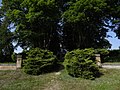 Memorial to the victims of the concentration camp with a grave