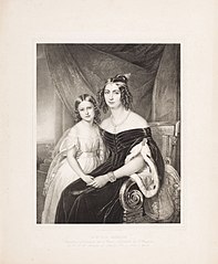 S. M. I. D. Amélie Impératrice Douarière du Brésil, Duchesse de Bragance, et S. A. I. Madame la Princesse Dona Marie Amélie