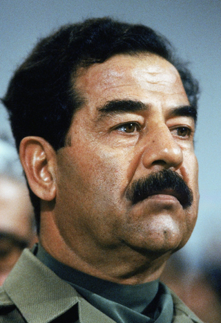 <span class="mw-page-title-main">Saddam Hussein</span> President of Iraq from 1979 to 2003