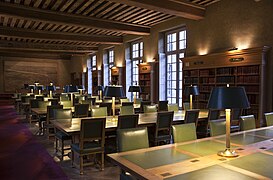 Reading room in the Bibliothèque Historique de la Ville de Paris (City of Paris History Library)