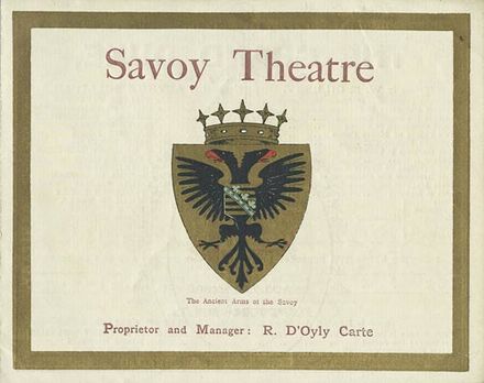 1896 programme with the Savoy's coat of arms