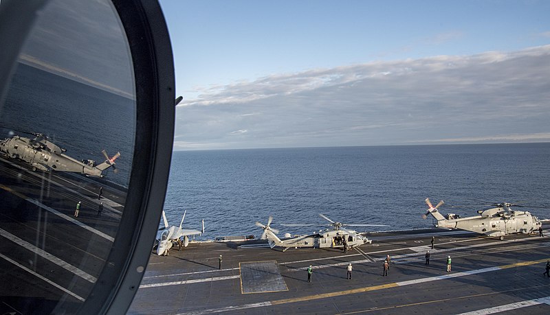 File:Saxon Warrior is a United States and United Kingdom co-hosted carrier strike group exercise that demonstrates interoperability and capability to respond to crises and deter potential threats. (36433527806).jpg