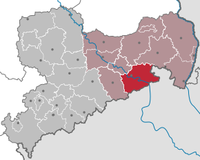 Poloha zemského okresu Saské Švýcarsko v rámci Saska