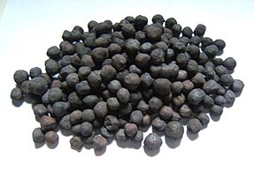 Pellets de mineral de hierro, fábrica de Sherman, Ontario, Canadá