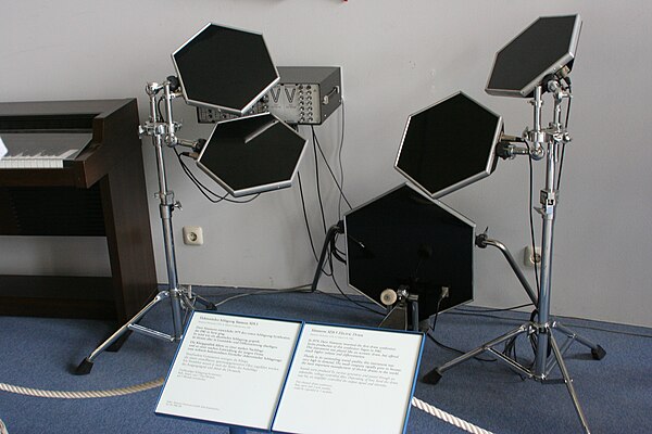 A Simmons electronic drum kit similar to the one Phil Collins plays on the album.