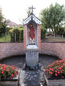 Chapelle St-Liévin à l'emplacement d'une source d'eau, lieu de pèlerinage.