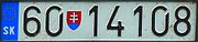 Slovakian military license plate.JPG