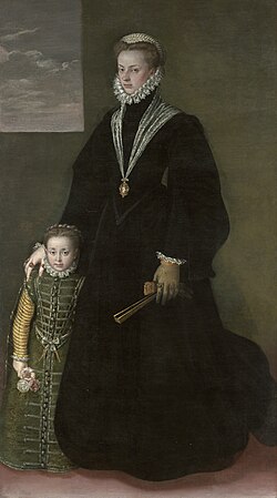 Sofonisba Anguissola - Portrait of Juana of Austria with a Young Girl, 1561.jpg