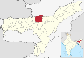 Localisation de District de Sonitpur(assamais : শোণিতপুৰ)