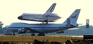 Atlantis at a refuel stop at Offutt Air Force Base, Omaha, Nebraska