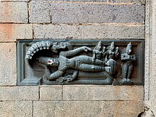 Sculpture of Ranganayaka (Ranganatha) at Ranganathaswamy Temple in Srirangam. Sri Ranganayaka Swamy temple Srirangapur, Wanaparthy Telangana, India - 7.jpg