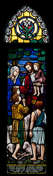 File:StAlbansFiveDock StainedGlass LittleChildren.jpg