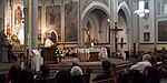 كاهن يلقي خطبة الأحد في الكنيسة الرومانية الكاثوليكية في  ليختنشتاين.