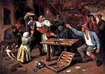 Спор в карточной игре. 1665. Холст, масло. Берлинская картинная галерея