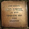 Stolperstein Warendorf Münsterstraße 7 Hugo Spiegel.jpg