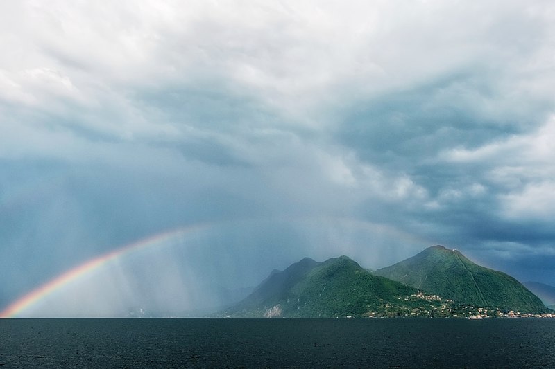 File:Storm and rainbow over Lake Maggiore.jpg